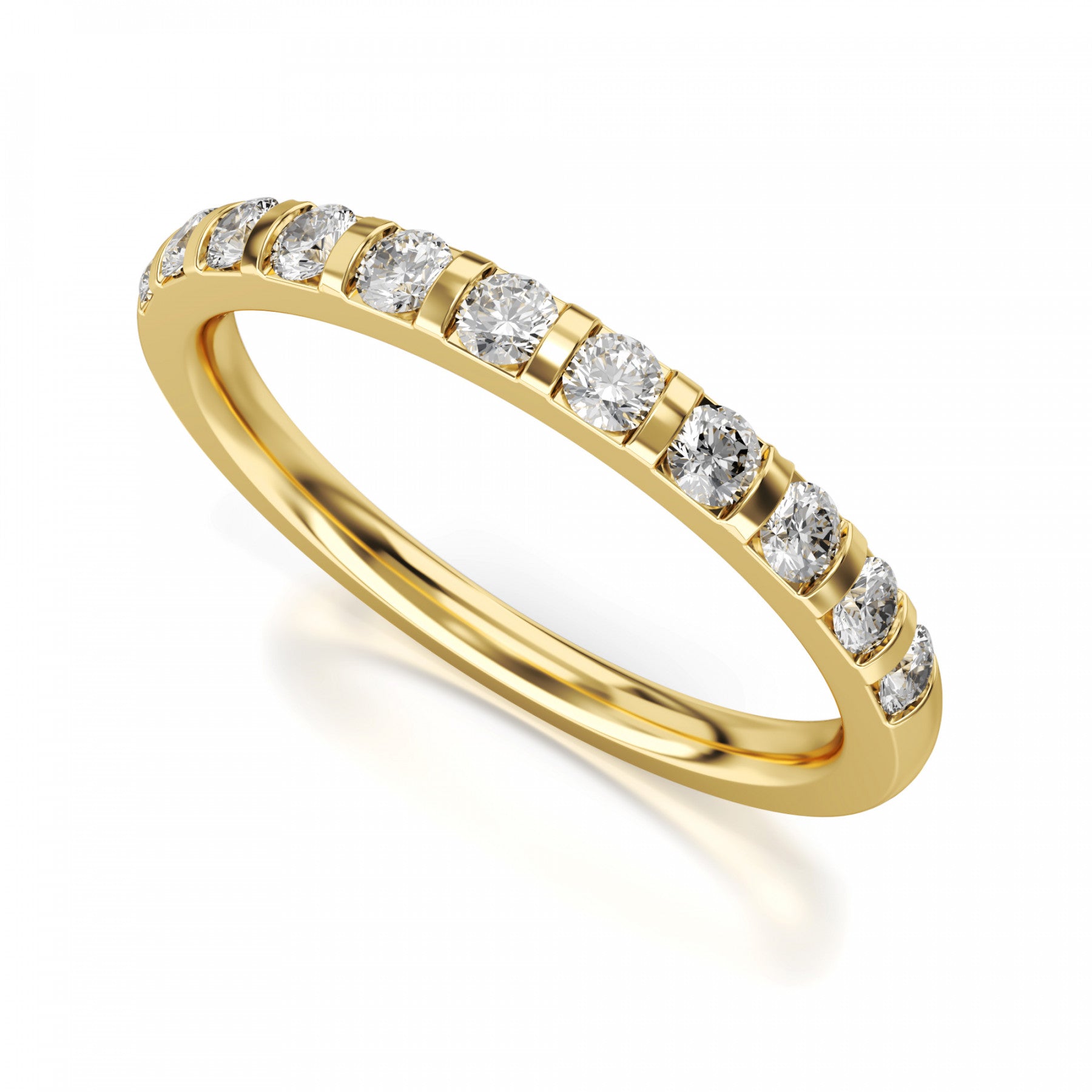 Dream Diamonds Memoire-Ring in Gelbgold