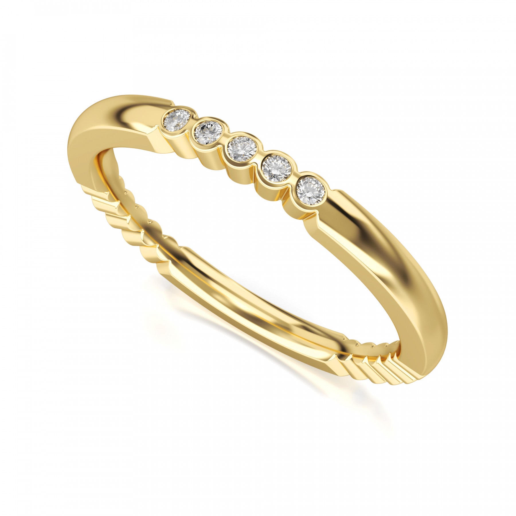 Dream Diamonds Memoire-Ring in Gelbgold