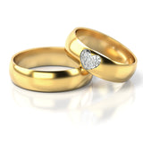 Dream Diamonds Trauringe "Diamond Heart" in Gelbgold & Weißgold